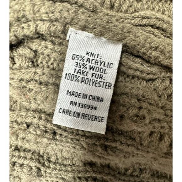 Emma G Womens Large Vest Faux Fur Sweater Wool Cardigan - Picture 5 of 7